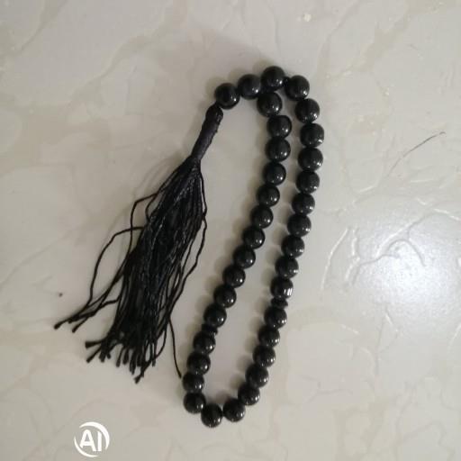 تسبیح طرح فیروزه و عقیق مشکی نمره 8 33تایی